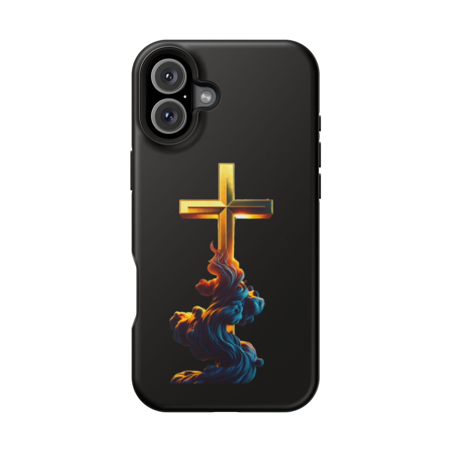 Impact-Resistant Phone Case with Cross Design - Durable and Stylish