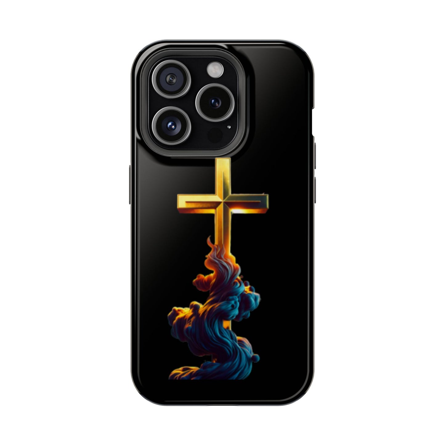 Impact-Resistant Phone Case with Cross Design - Durable and Stylish
