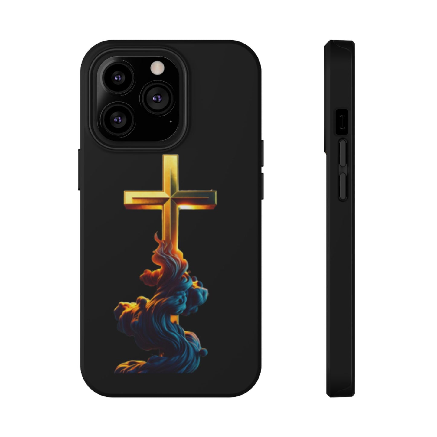 Impact-Resistant Phone Case with Cross Design - Durable and Stylish