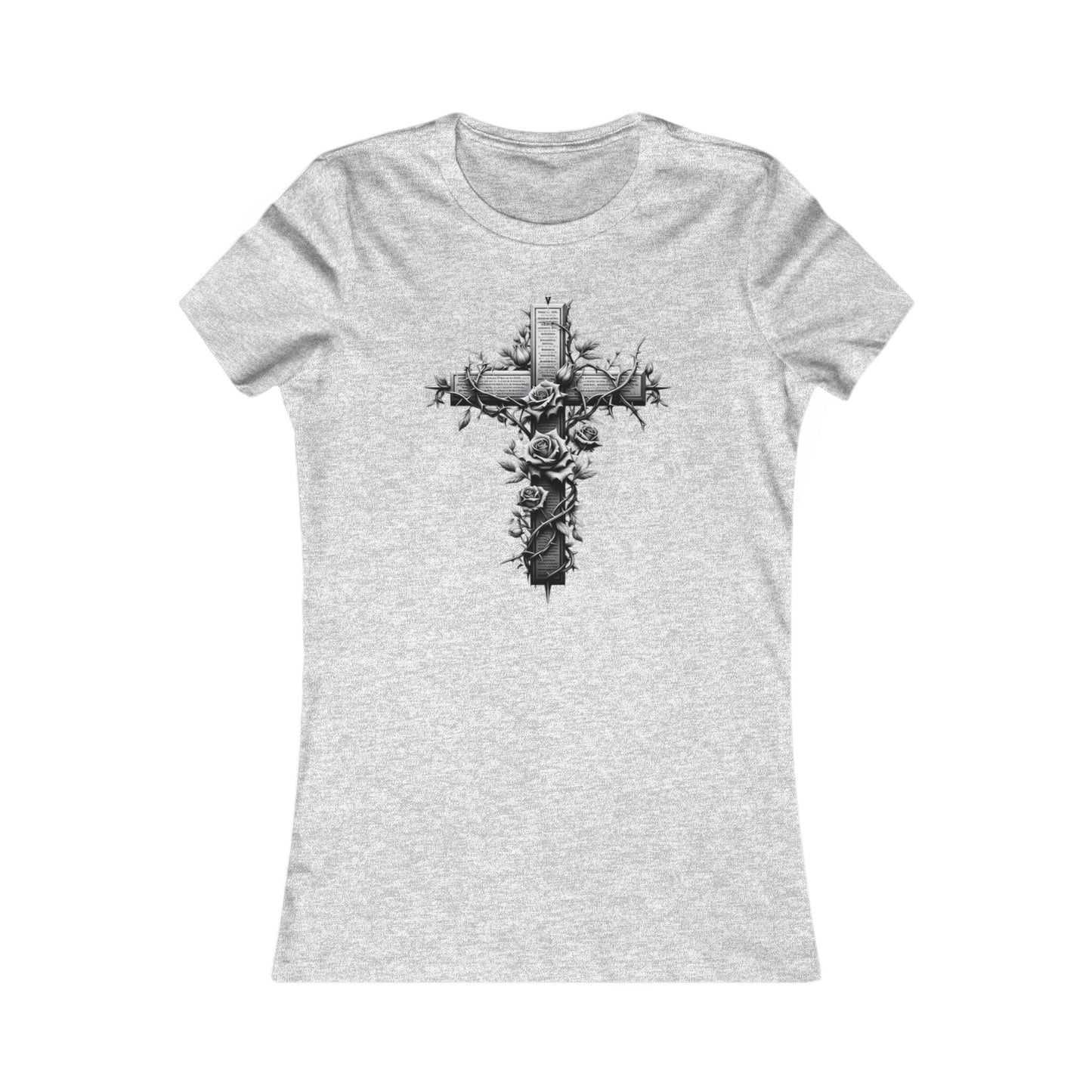 Floral Cross Women's Tee - Perfect for Faith and Fashion Lovers
