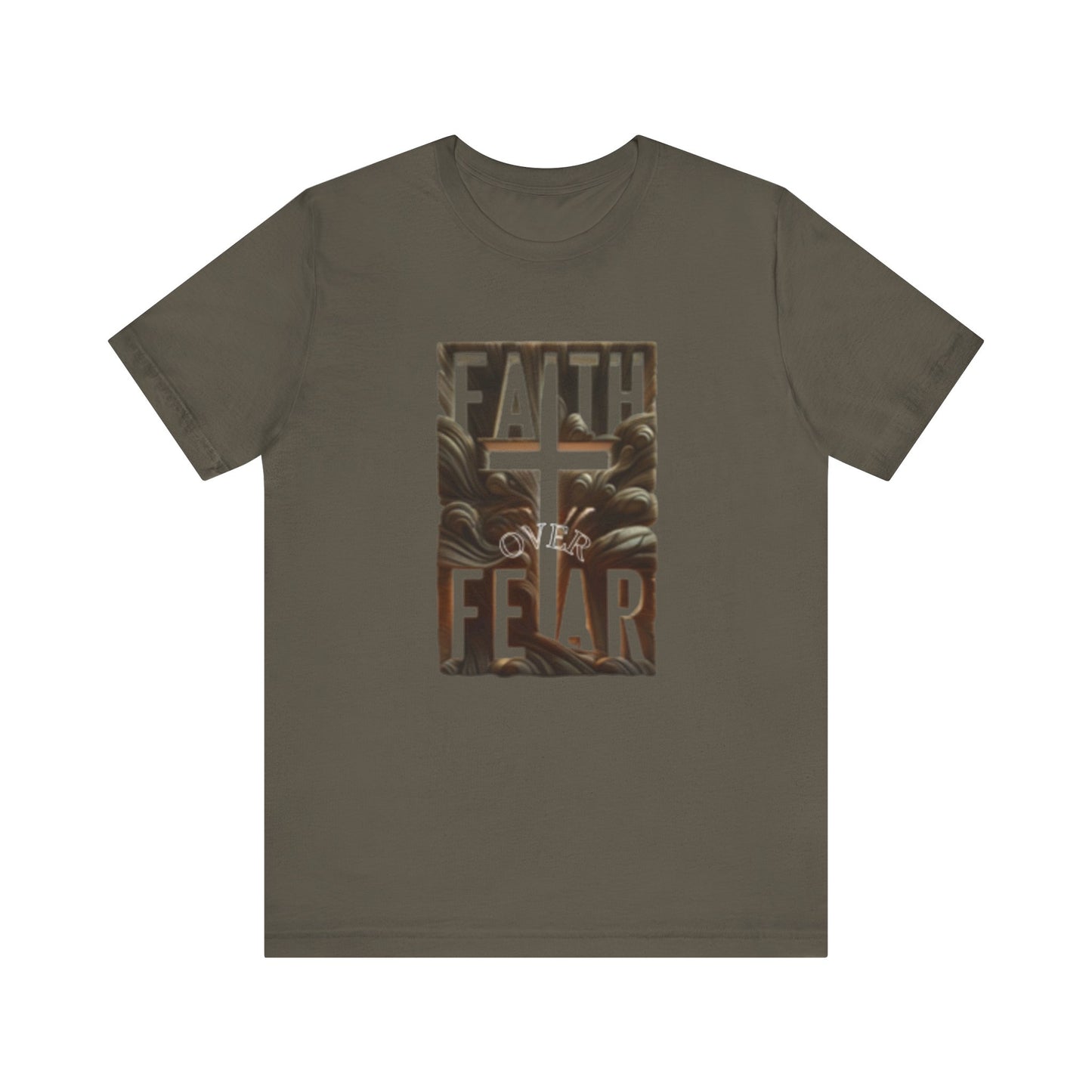 Faith Over Fear Unisex Jersey Tee - Inspirational Short Sleeve Shirt