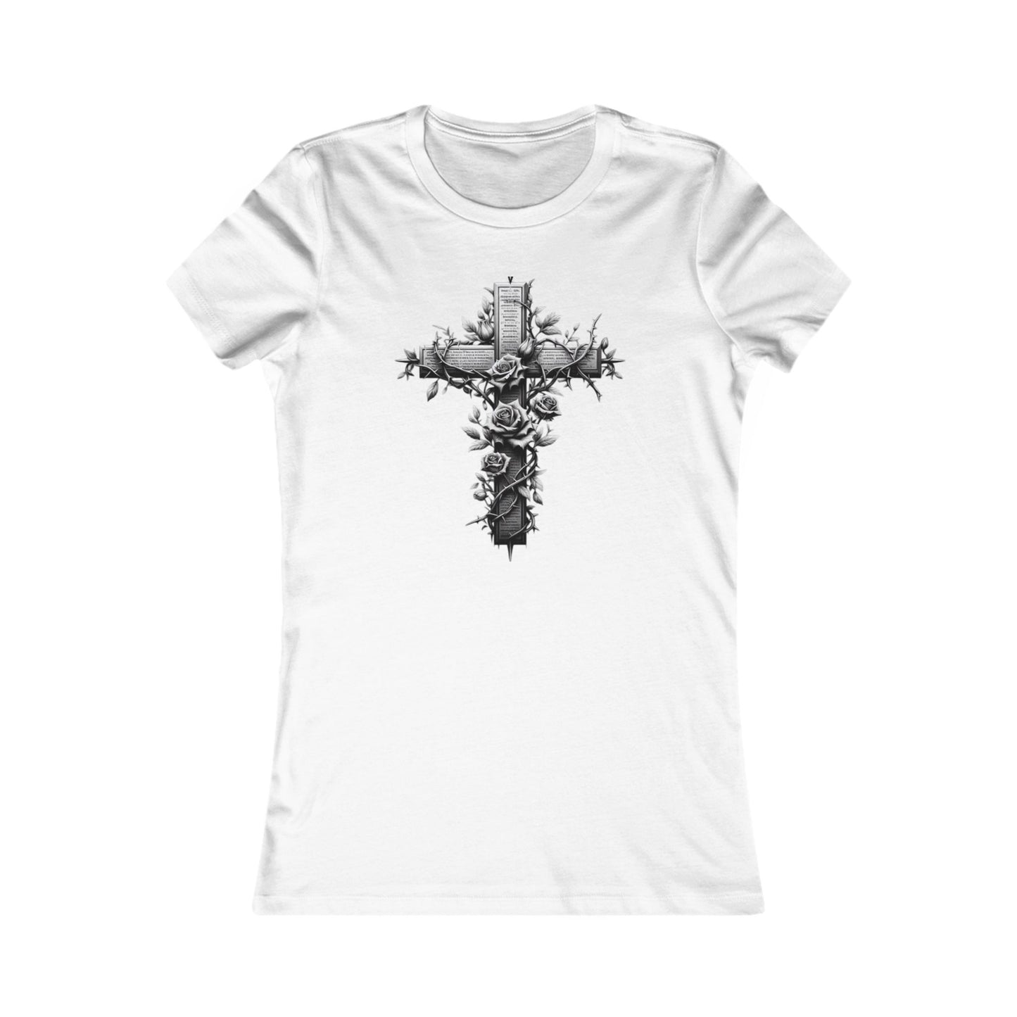 Floral Cross Women's Tee - Perfect for Faith and Fashion Lovers