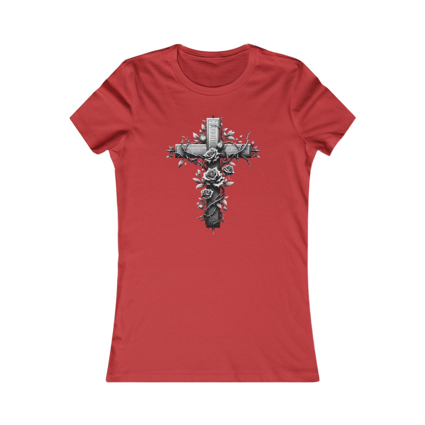 Floral Cross Women's Tee - Perfect for Faith and Fashion Lovers