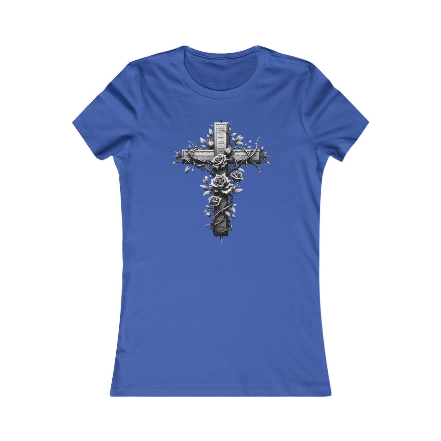 Floral Cross Women's Tee - Perfect for Faith and Fashion Lovers