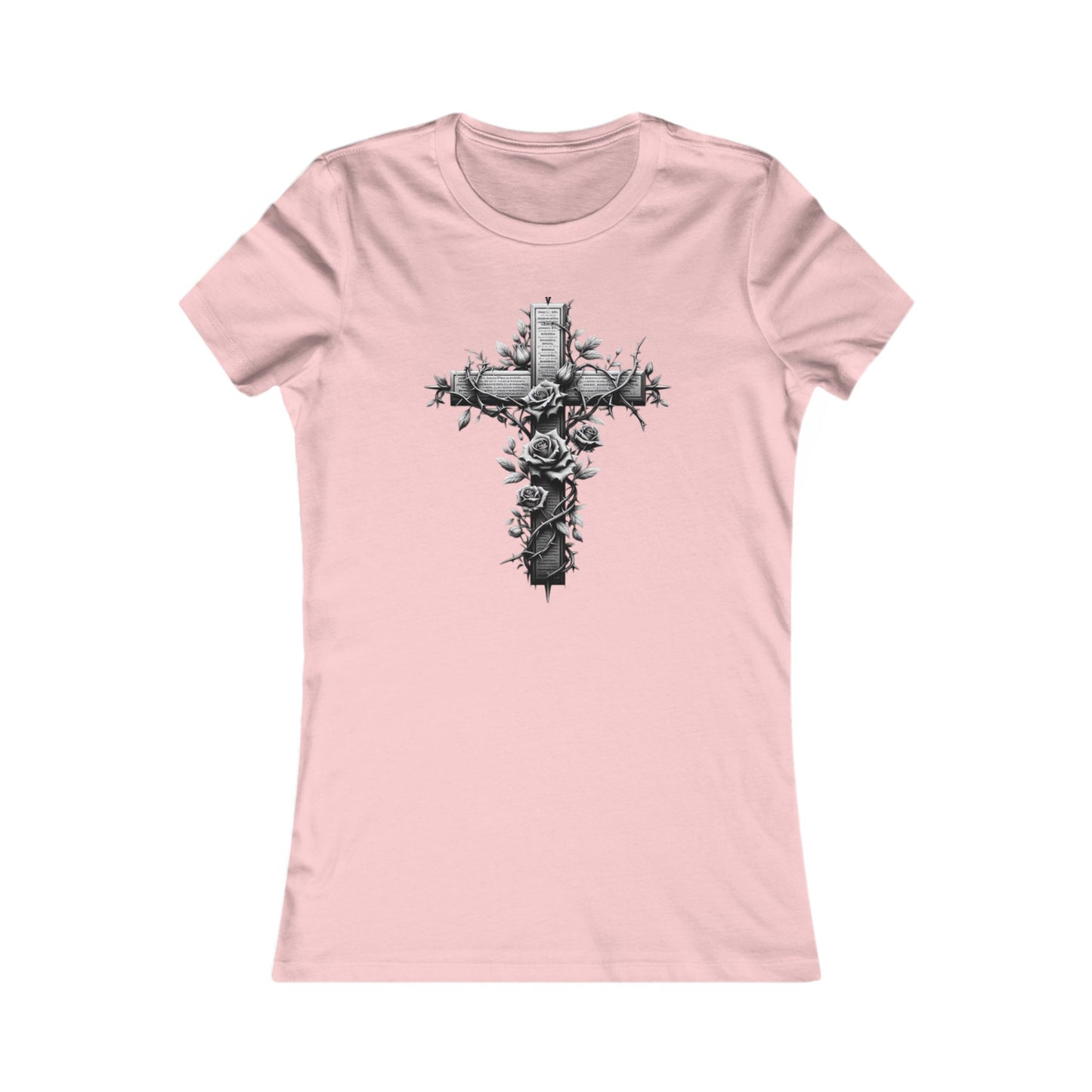 Floral Cross Women's Tee - Perfect for Faith and Fashion Lovers
