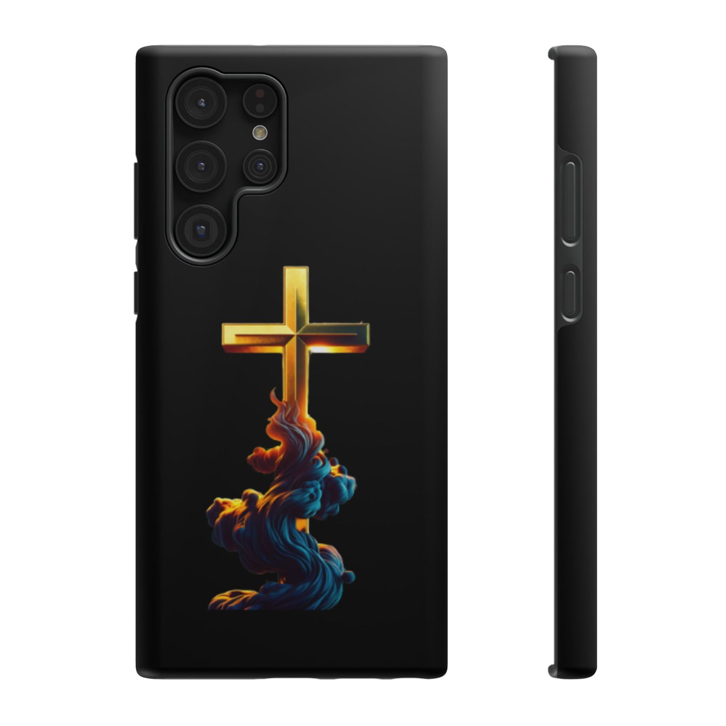 Impact-Resistant Phone Case with Cross Design - Durable and Stylish