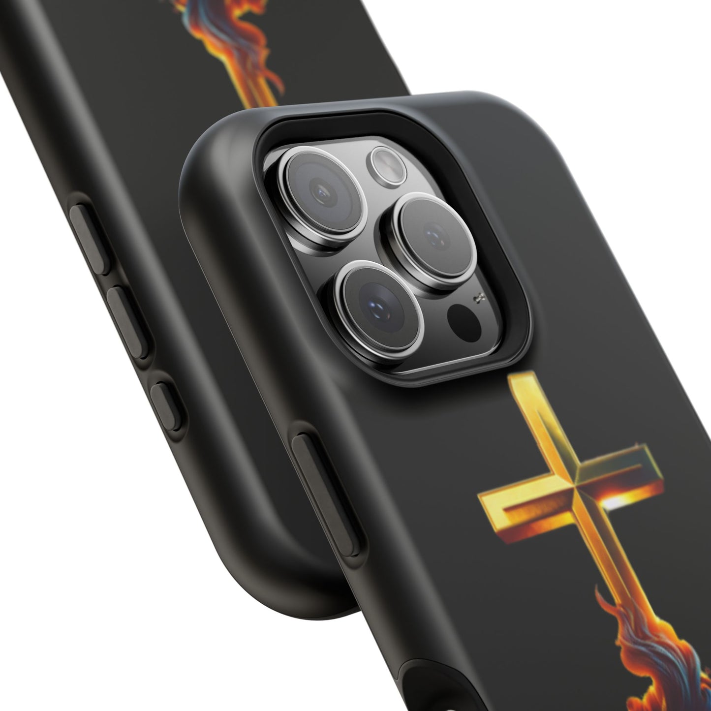 Impact-Resistant Phone Case with Cross Design - Durable and Stylish