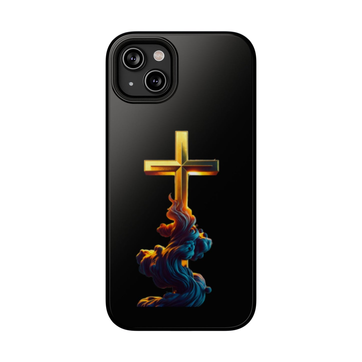 Impact-Resistant Phone Case with Cross Design - Durable and Stylish
