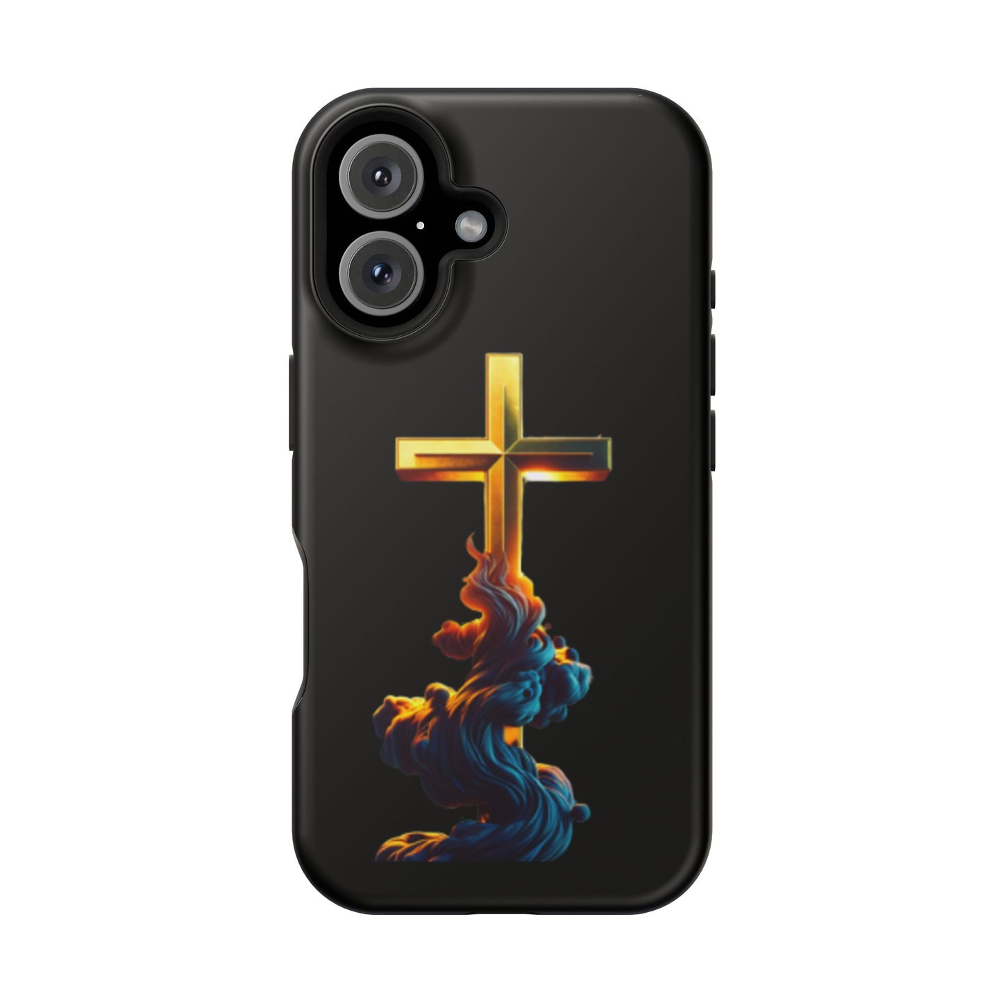Impact-Resistant Phone Case with Cross Design - Durable and Stylish