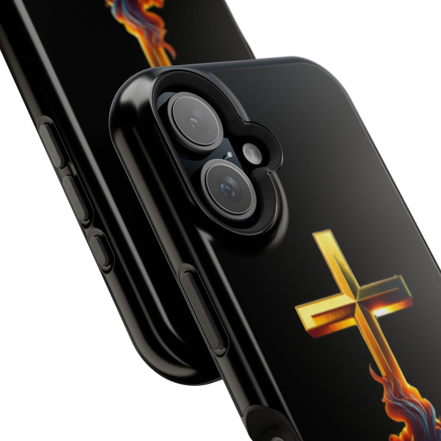 Impact-Resistant Phone Case with Cross Design - Durable and Stylish