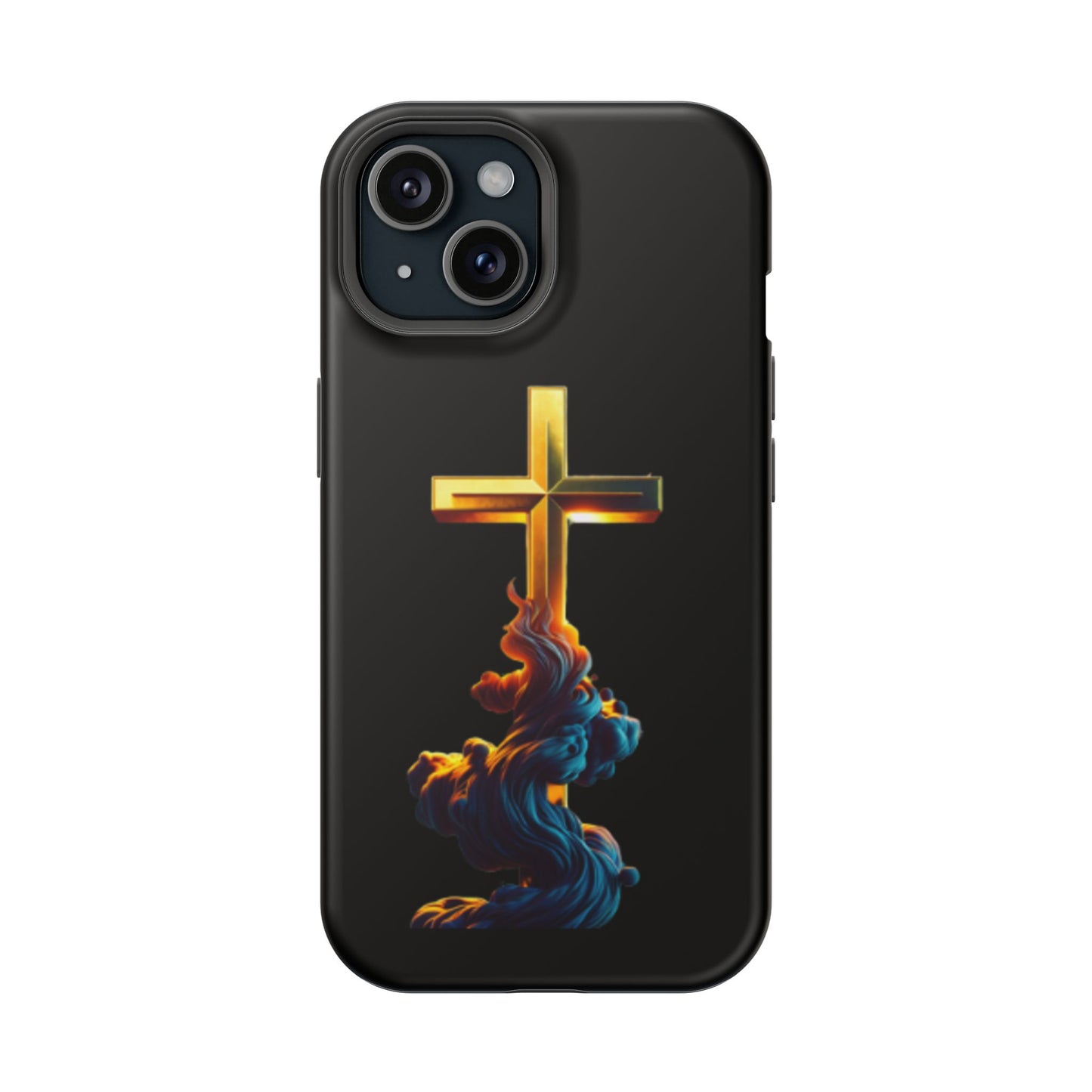Impact-Resistant Phone Case with Cross Design - Durable and Stylish