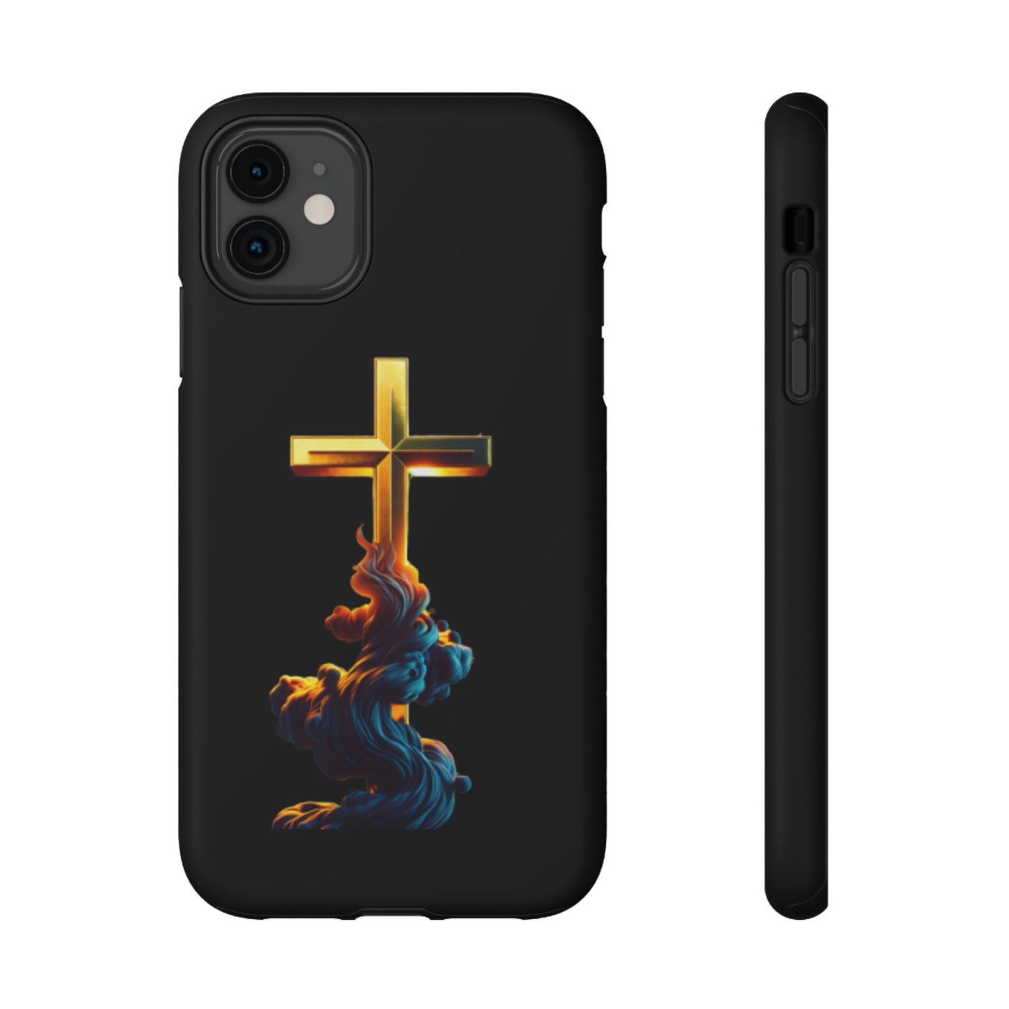 Impact-Resistant Phone Case with Cross Design - Durable and Stylish
