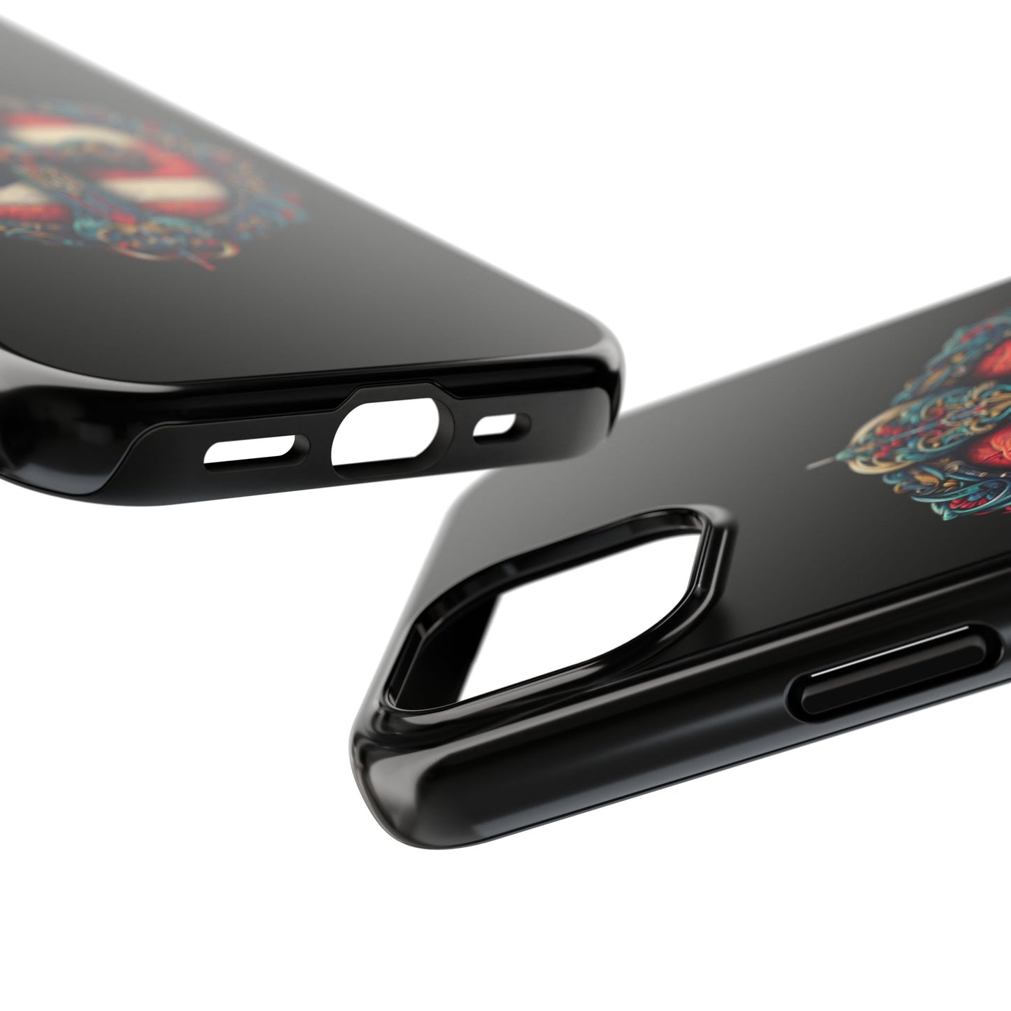 Tough Phone Case with Vintage Cross Design - Durable and Stylish Protection