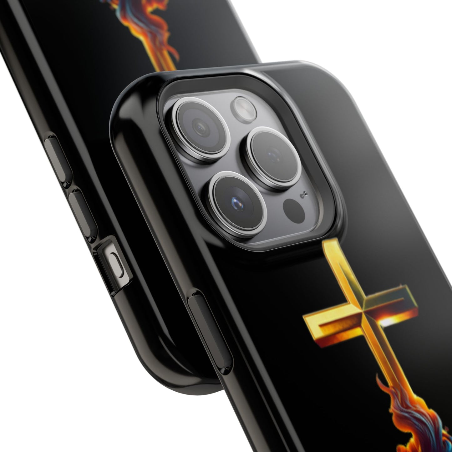 Impact-Resistant Phone Case with Cross Design - Durable and Stylish