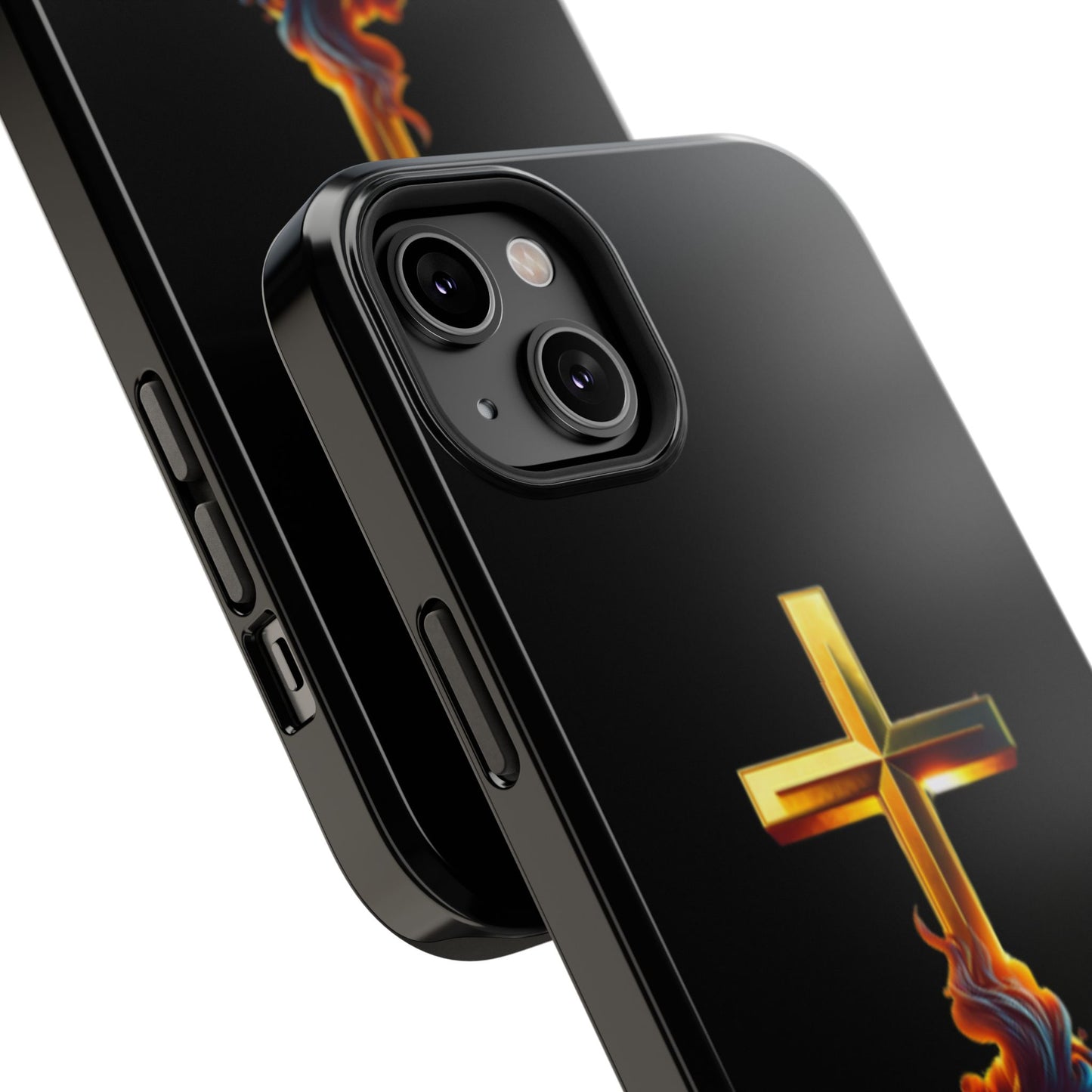 Impact-Resistant Phone Case with Cross Design - Durable and Stylish