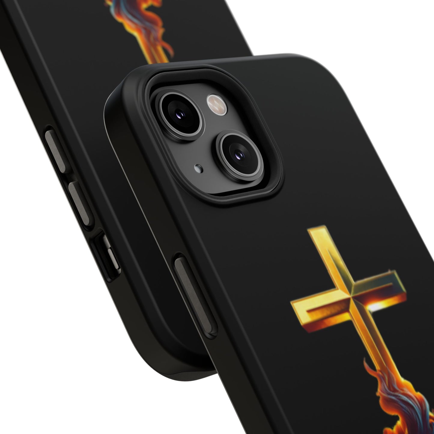 Impact-Resistant Phone Case with Cross Design - Durable and Stylish