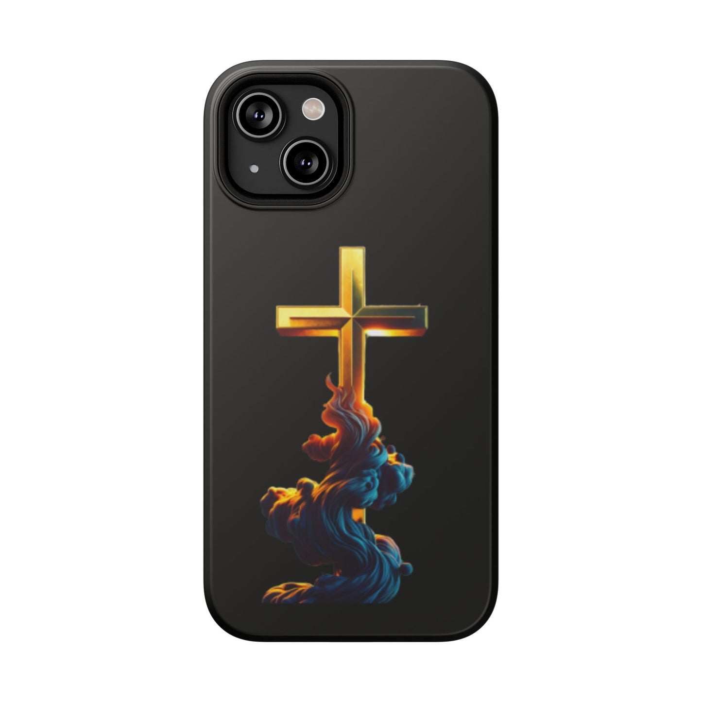 Impact-Resistant Phone Case with Cross Design - Durable and Stylish