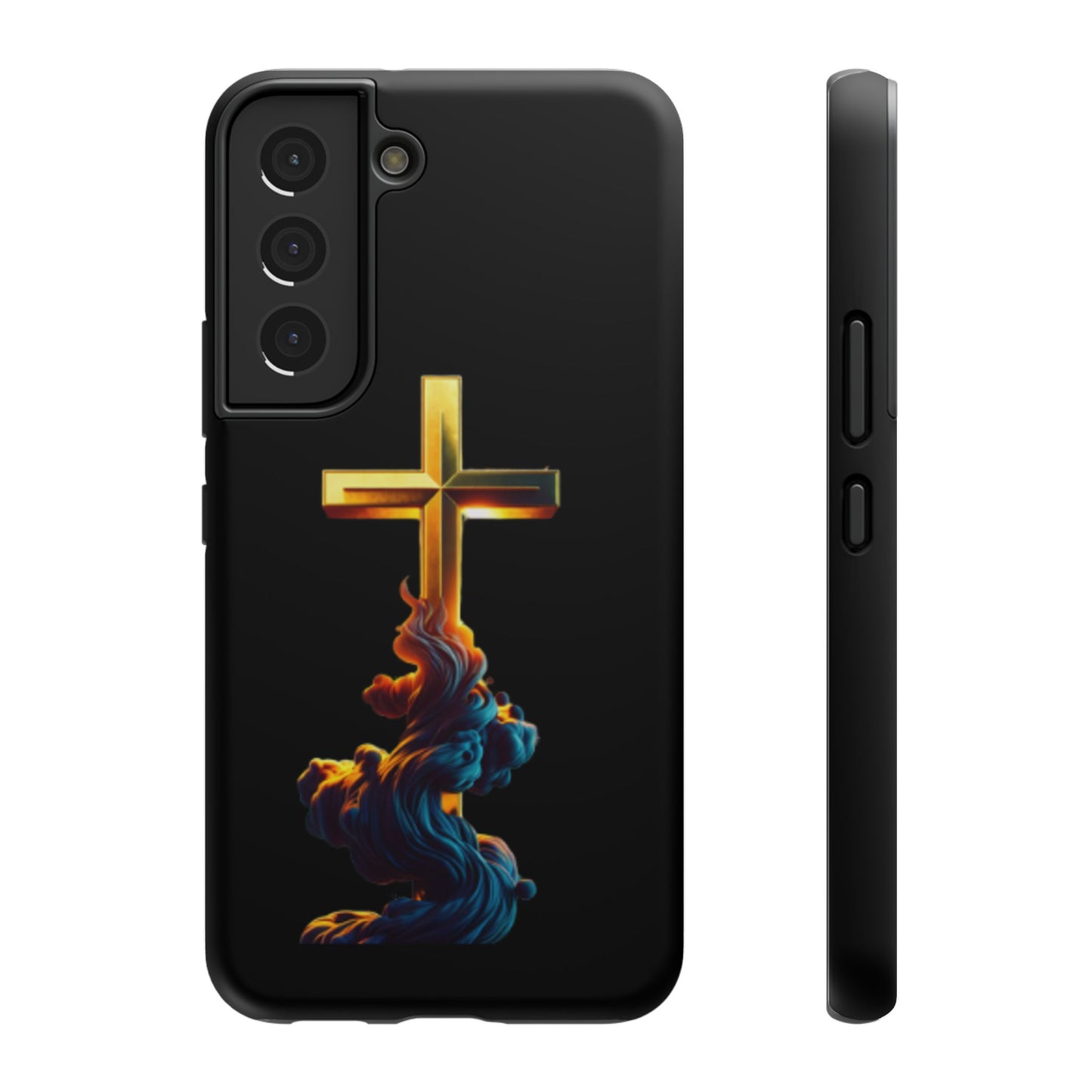 Impact-Resistant Phone Case with Cross Design - Durable and Stylish