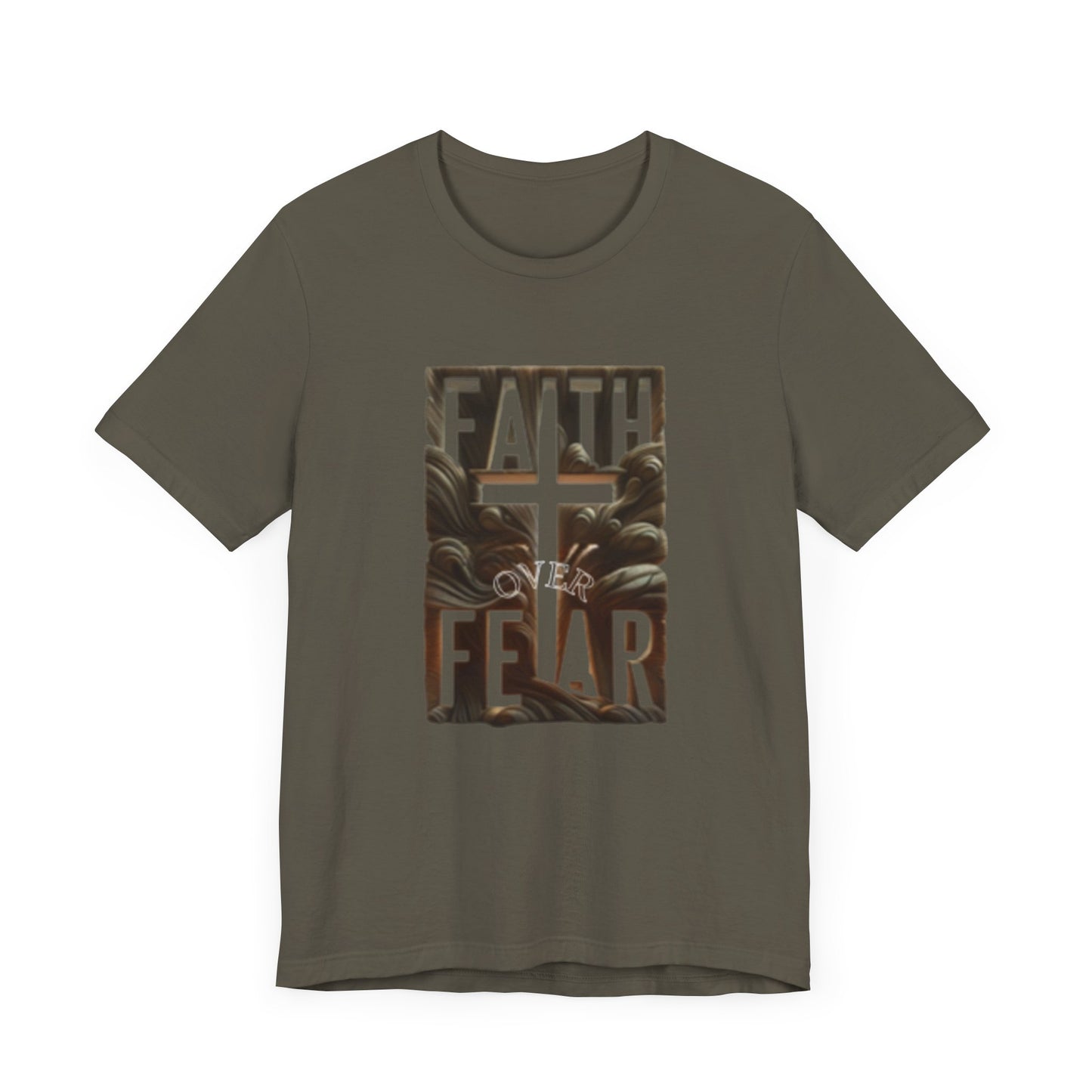 Faith Over Fear Unisex Jersey Tee - Inspirational Short Sleeve Shirt