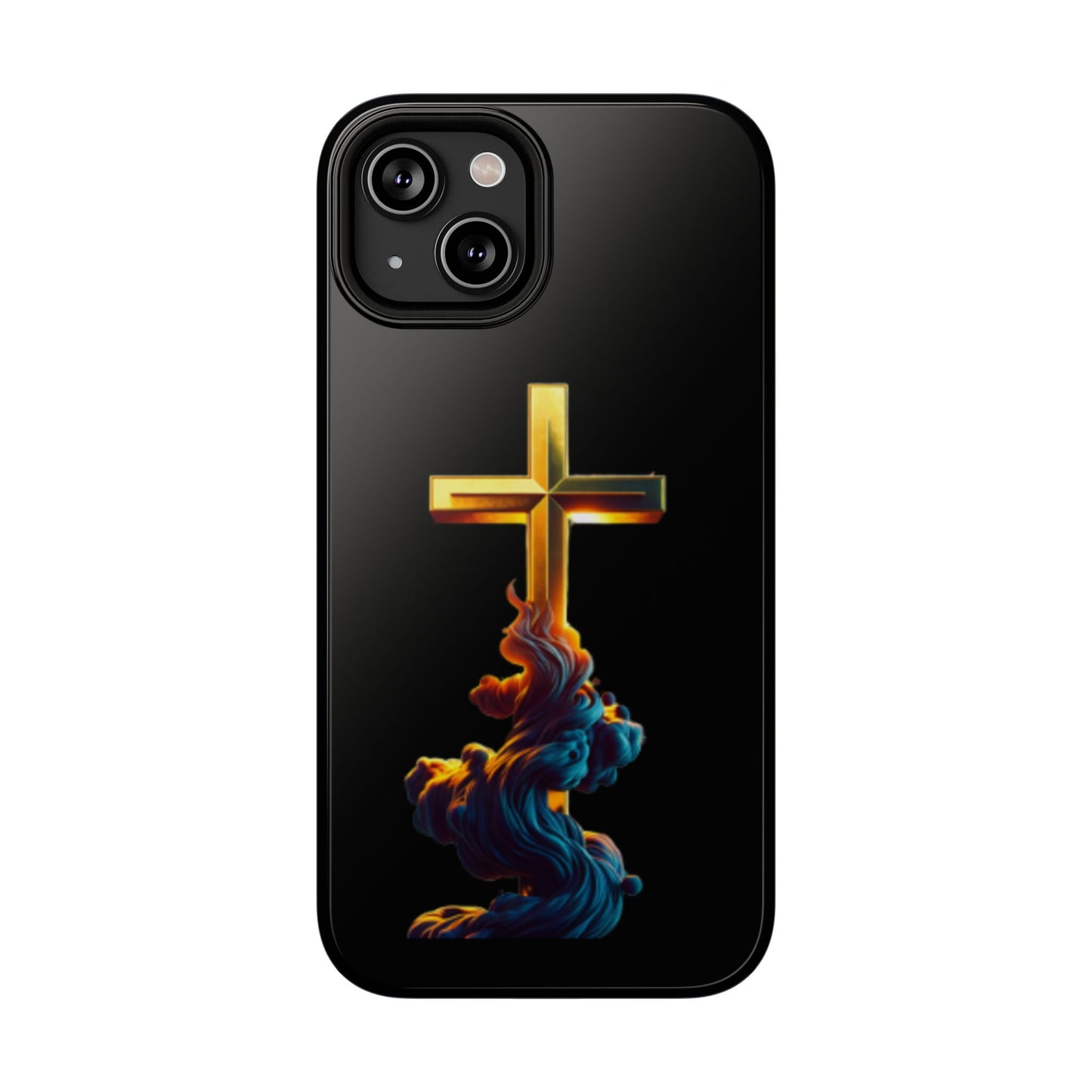 Impact-Resistant Phone Case with Cross Design - Durable and Stylish