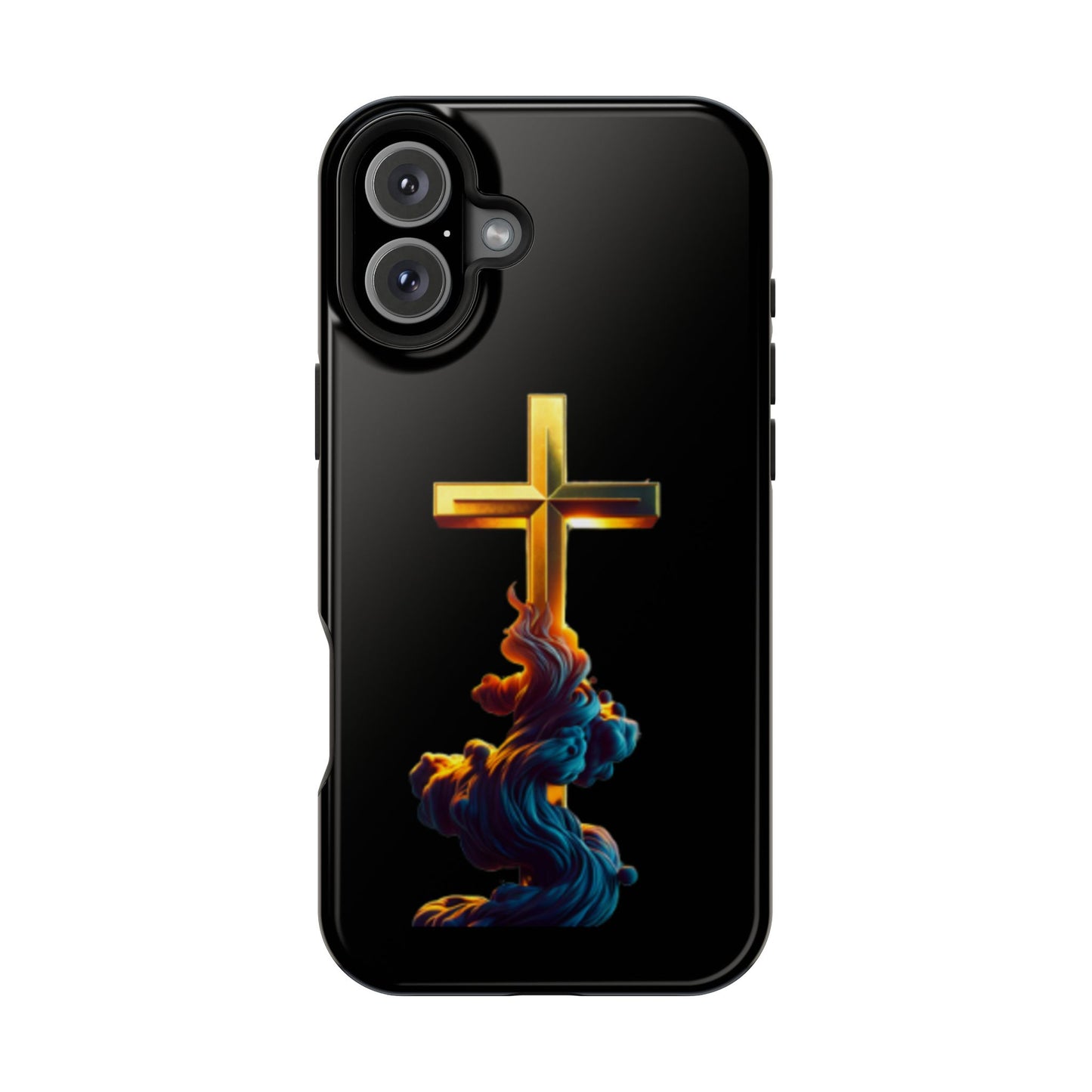 Impact-Resistant Phone Case with Cross Design - Durable and Stylish