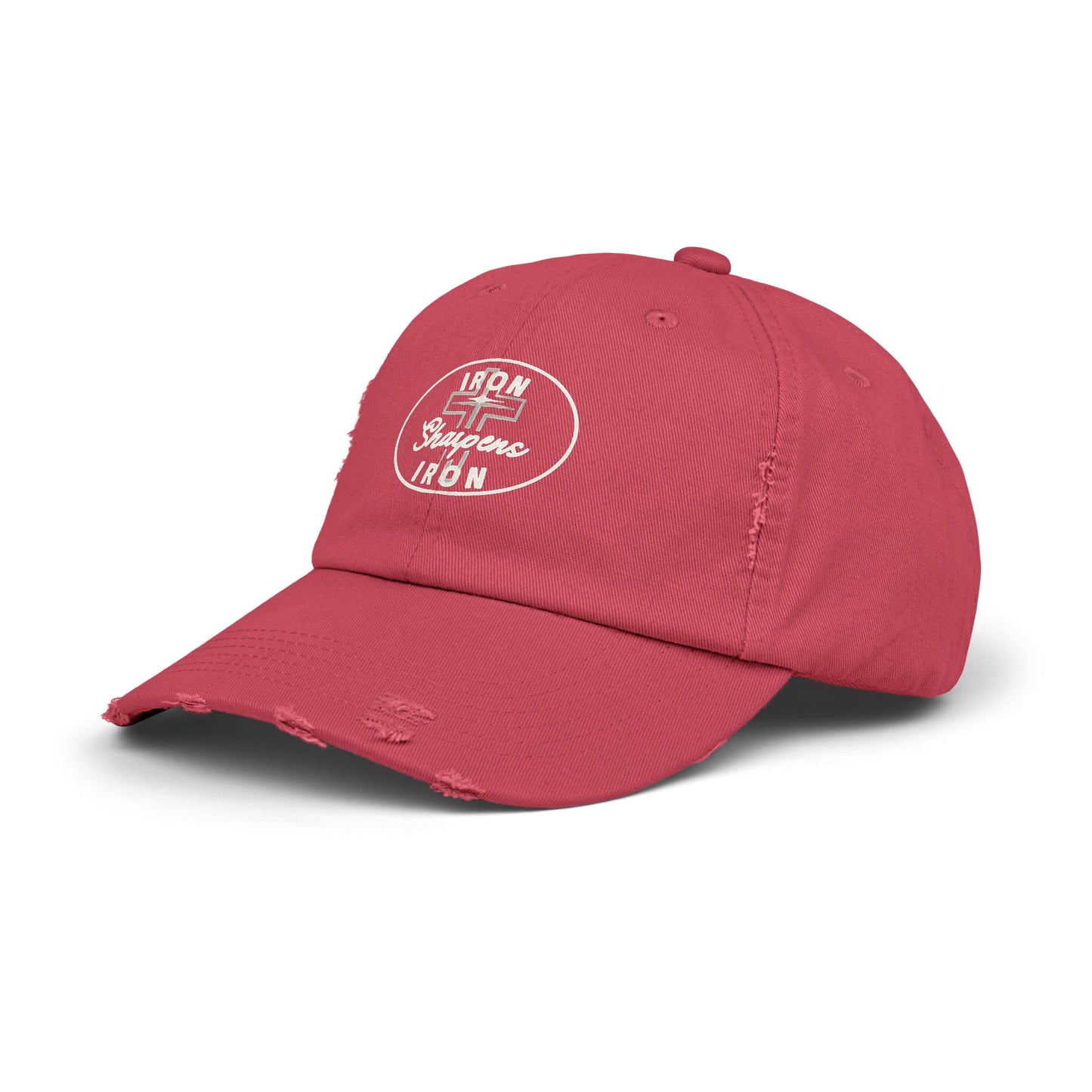 Unisex Distressed Cap - Iron Sharpens Iron Inspirational Hat