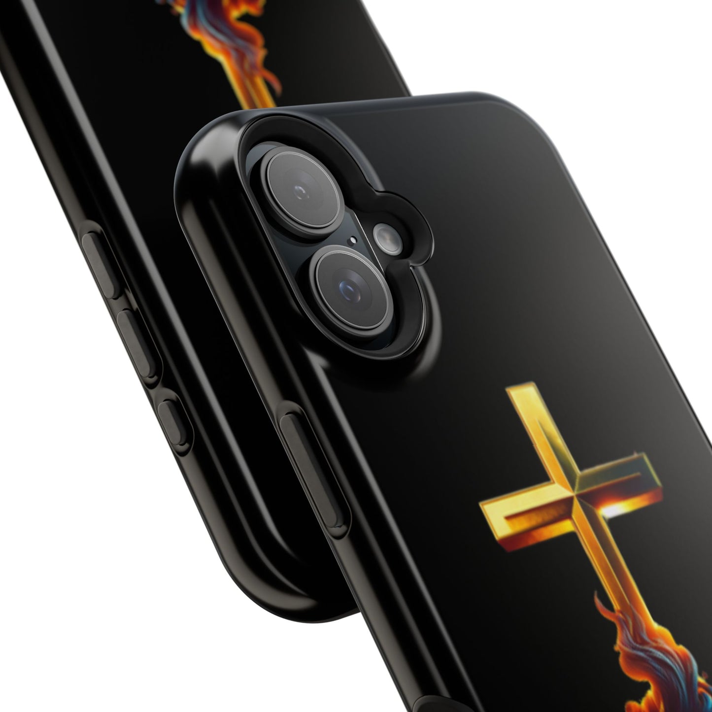 Impact-Resistant Phone Case with Cross Design - Durable and Stylish