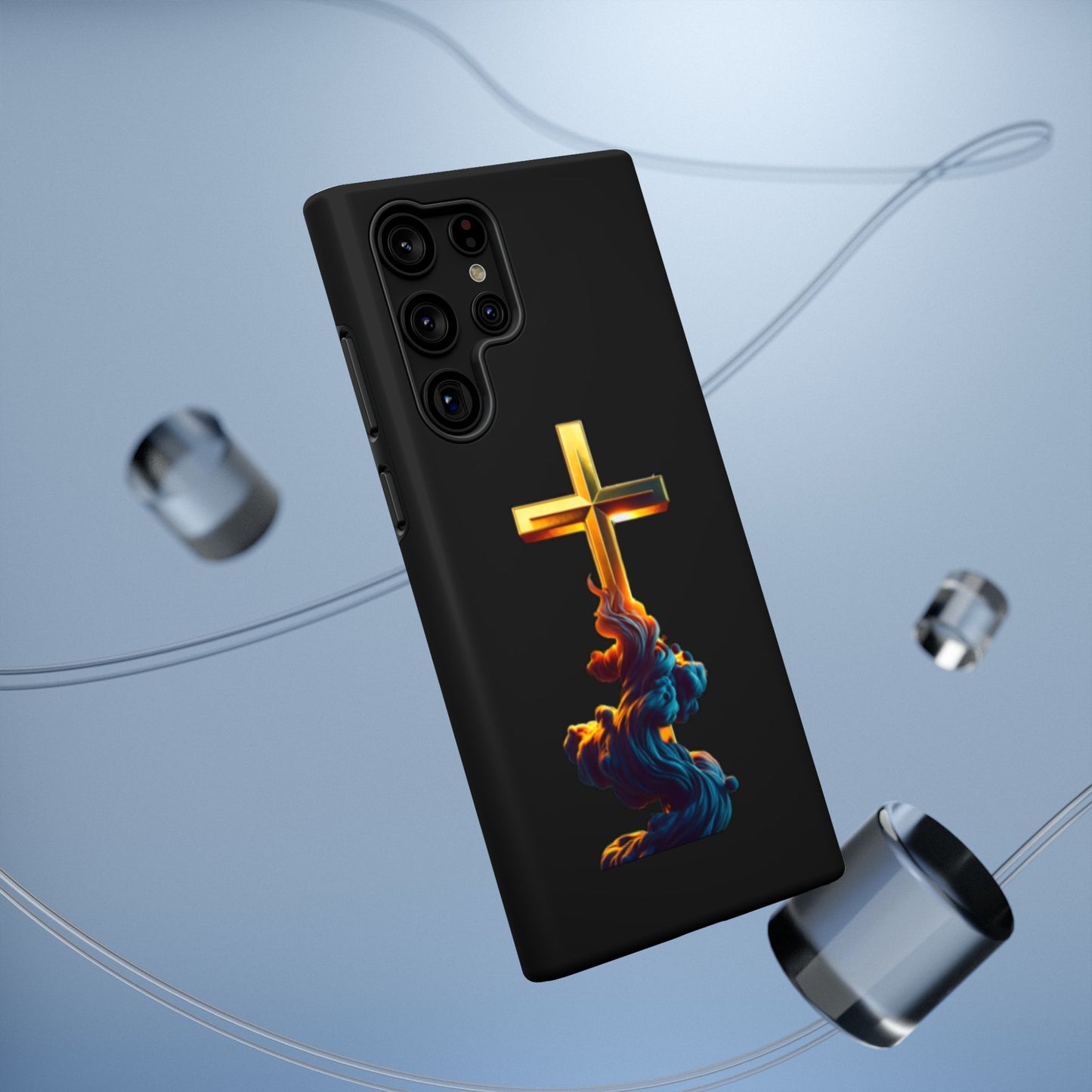 Impact-Resistant Phone Case with Cross Design - Durable and Stylish